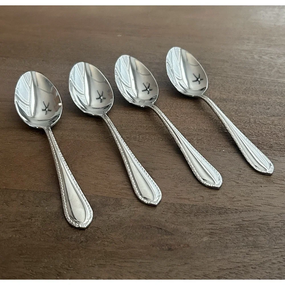 Reed & Barton Englefield Teaspoons Set Of 4 Stainless Glossy